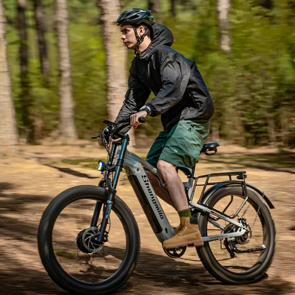 Shengmilo S600 Electric Bike Dual Motor2000W 48V17.5AH Battery 26 Inch e bike Fat tire Ebike Men's Mountain Electric Bicycle
