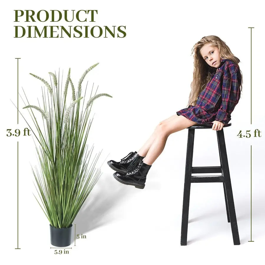4ft 2Pack Artificial Veronica Spiked Speedwell Grass, 47in Faux Veronica Spicata Flower, Tall Fake Reed Grasses for Home Office