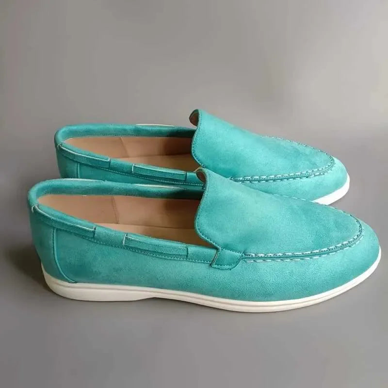 Classic Brand Suede Leather Loafers Men Casual Shoes Luxury Mens Breathable Slip on Driving Shoes Moccasins W251205