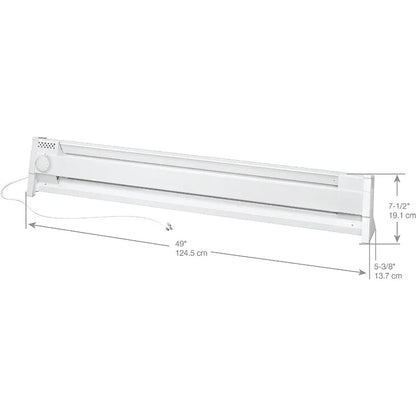 Cadet F Series 49" Portable Electric Baseboard Heater (Model: 4P1500W, Part: 05601), 5120 BTU, 120 Volt, 1500 Watt, White