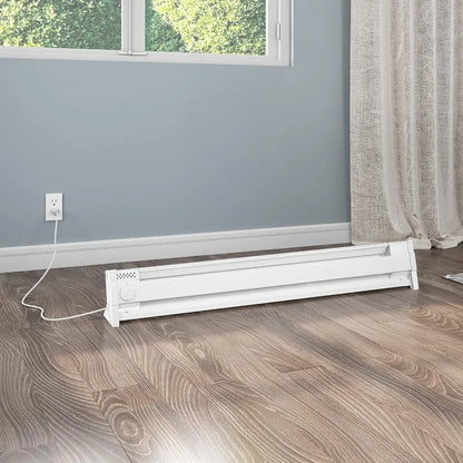 Cadet F Series 49" Portable Electric Baseboard Heater (Model: 4P1500W, Part: 05601), 5120 BTU, 120 Volt, 1500 Watt, White
