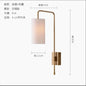 American-style All-copper Luxury Retro Wall Lamp Simple Bedroom Bedside Living Room Dining Room Study Hotel Model Room Lighting