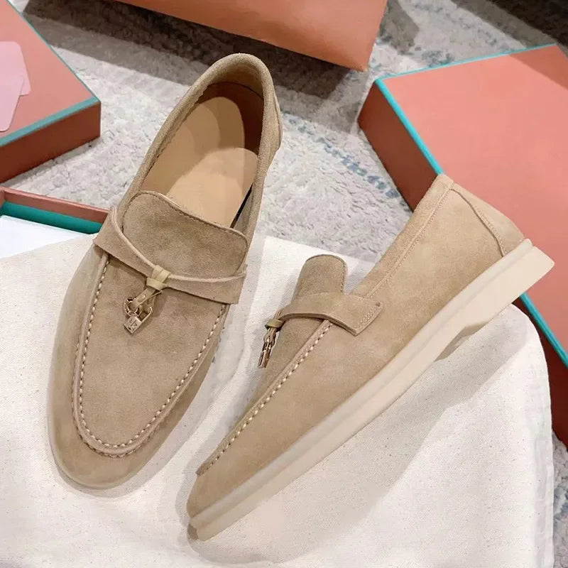 Lora Pianna Loafer Shoes Designer Famous Brand Slides Loafers Dress Shoes For Ladies Men Soft Rubber Sole Flat Luxury Casual