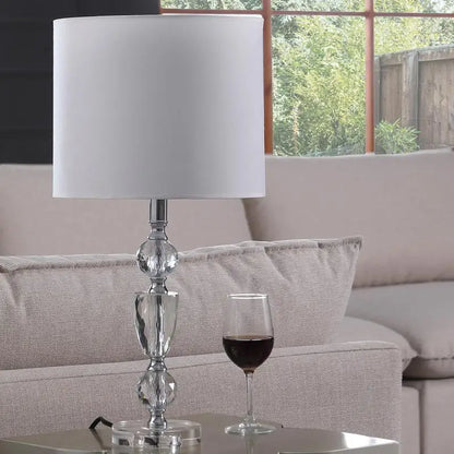 23.5" Cut Crystal Modern Table Lamp - Elegant Lighting Fixture for Home Décor, Stylish and Functional Design, Perfect for