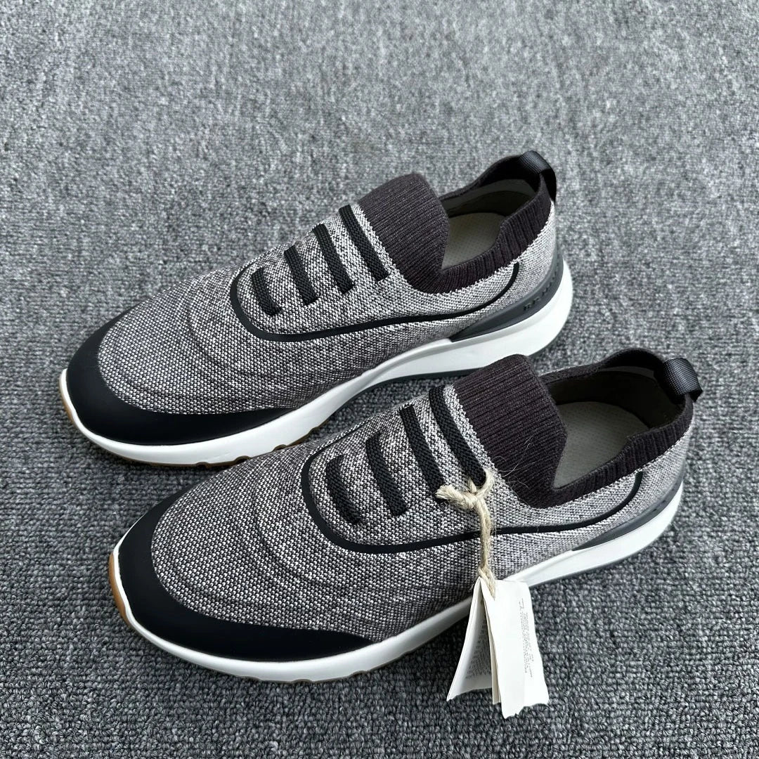 2025 New B-style Driving Men ShoesBreathable Comfort Round Toe Color Block Versatile Casual Sneakers Lightweight