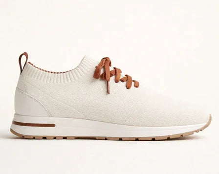 Men's Business Casual Knit Sneakers Breathable Sock Fit Soft Sole Comfortable Lace-Up Shoes for Office Daily Commute Travel
