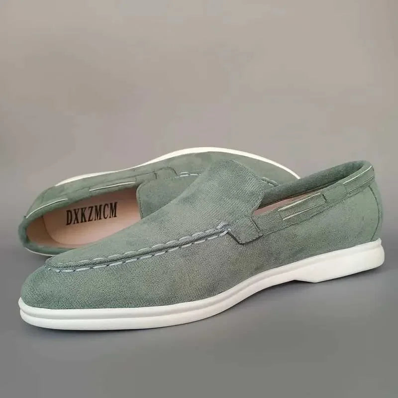 Classic Brand Suede Leather Loafers Men Casual Shoes Luxury Mens Breathable Slip on Driving Shoes Moccasins W251205