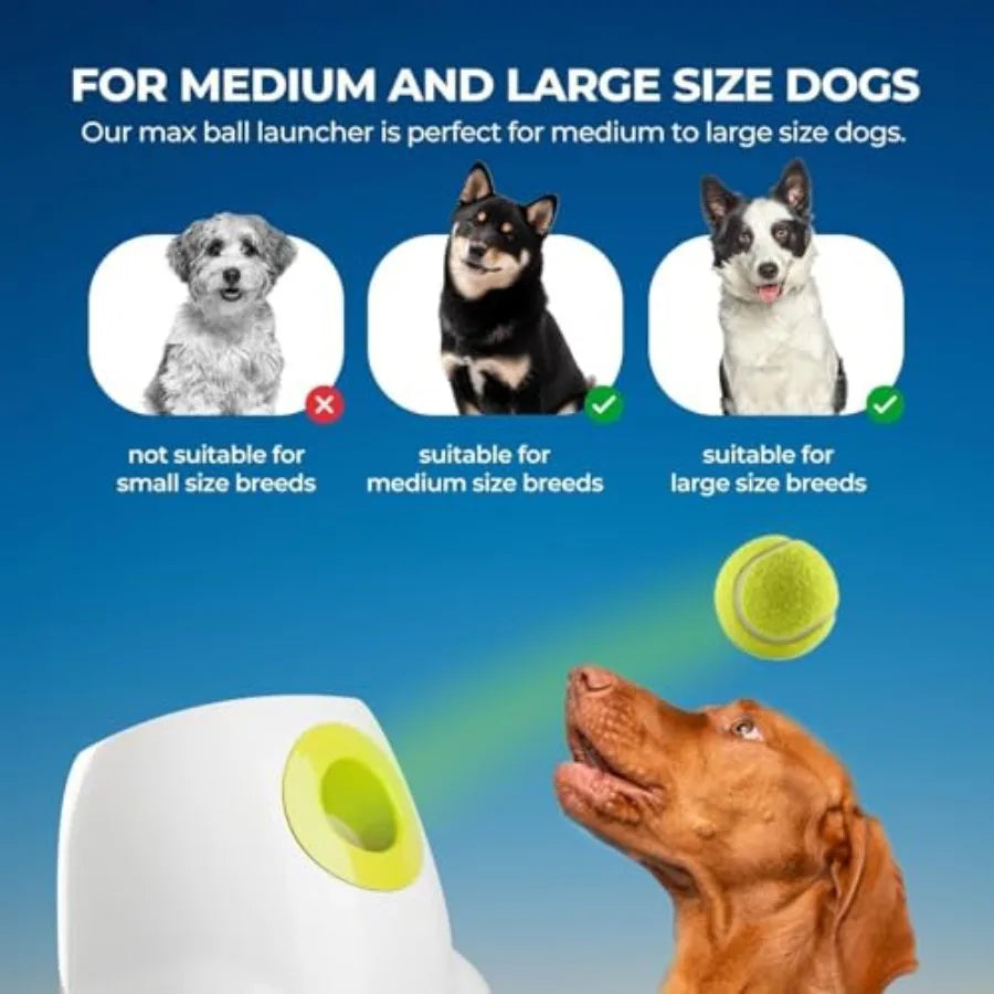 Automatic Dog Ball Launcher Interactive Fetch Toy for Medium to Large Dogs Rechargeable Pet Ball Thrower Machine for Outdoor Pl