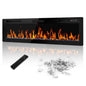 72 inch Electric Fireplace Recessed Wall Mounted with Linear Design 750/1500W Heater Touch Screen Control Timer Remote Control
