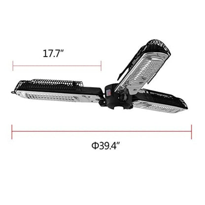 Electric Parasol Patio Heater Folding Electric Outdoor Umbrella Space Heater with 3 Infrared Heating Lamps for Pergola
