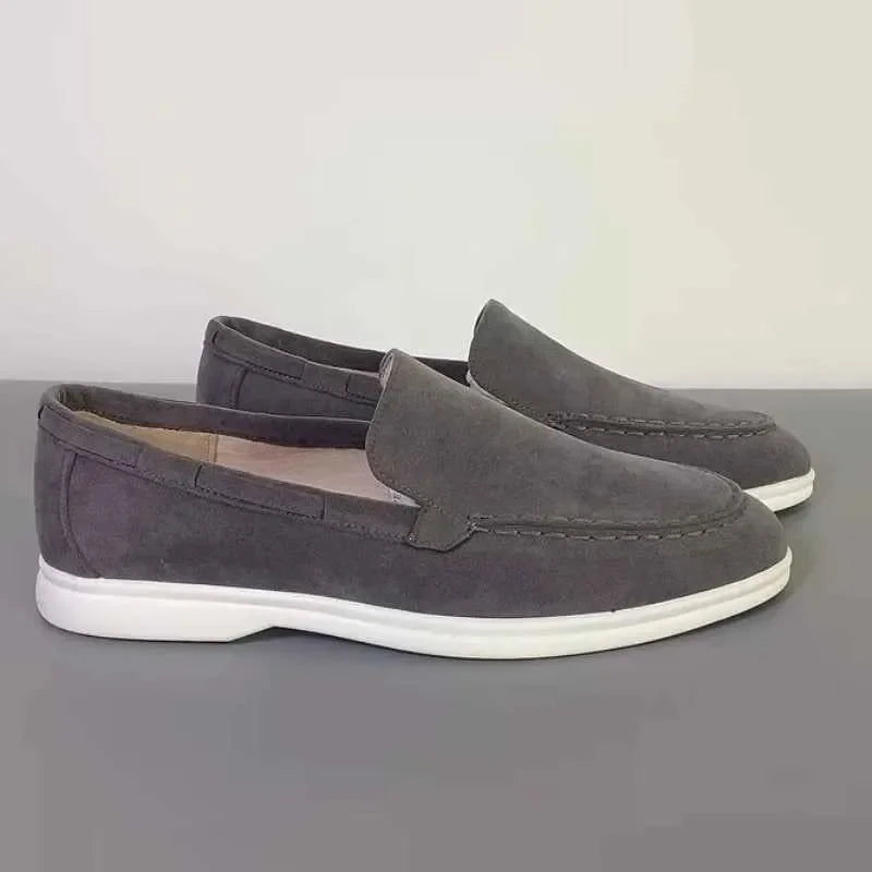 Classic Brand Suede Leather Loafers Men Casual Shoes Luxury Mens Breathable Slip on Driving Shoes Moccasins W251205