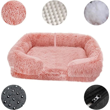 Autumn Winter Warm Removable Cover Dog Sofa Bed Cat Pad Large Size Pet Bed for Comfortable Rest