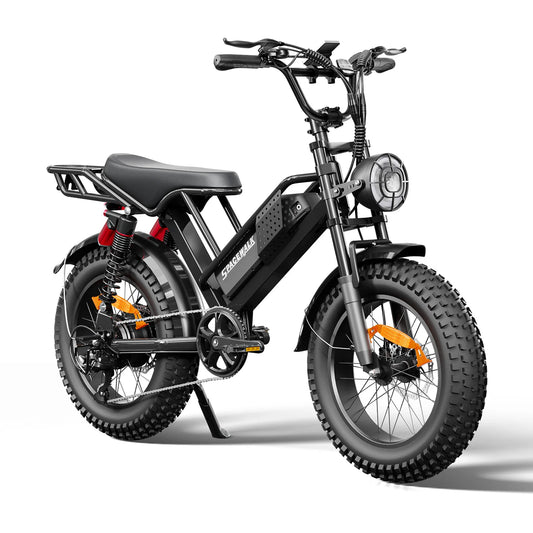 Spacewalk 750W M7 Electric Bike for Adults,24.9MPH 70 Miles,48V 15.6Ah Electric Dirt Bike,20" Fat Tire,7-Speed All Terrain EBike