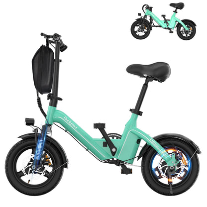 Bodywel T16 Pro 14" Folding Electric Bike for Adults Commuter-36V 10.4Ah Battery UL Certified EBike, Peak 750W Motor mini E-Bike