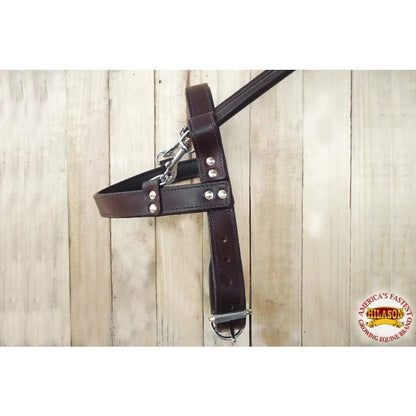 Guide Dog Harness Brown Padded Genuine Leather with Handle Adjustable Straps for Training and Mobility Assistance Breathable De