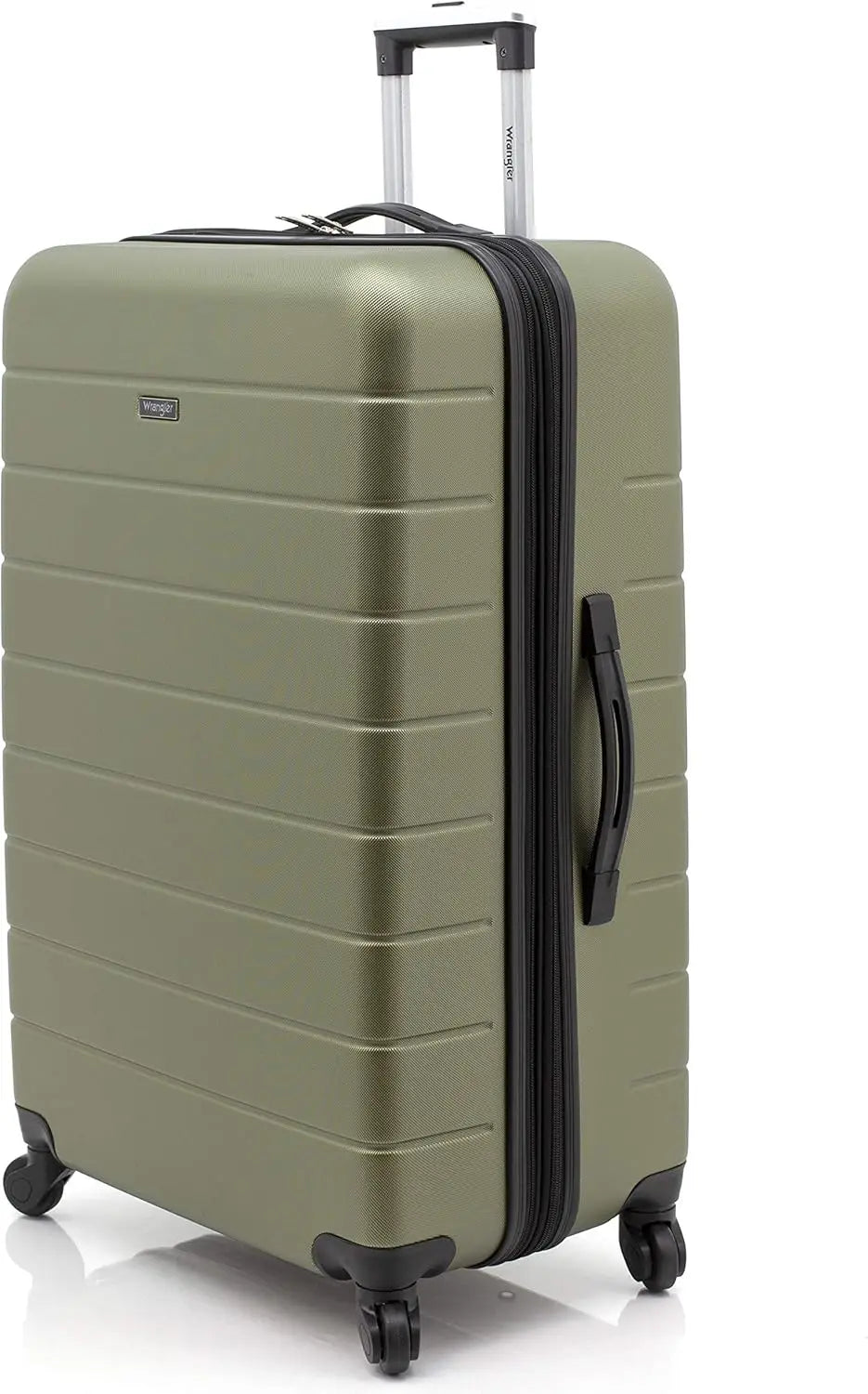 3-Piece Hardside Luggage Set with Expandable Design, 360° Spinner Wheels, and Convenient Features in Olive Green