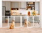 Folding No-Assembly Metal Pet Gate, 120" Wide & 32" Tall with Door, Freestanding for Indoor/Outdoor Use in White
