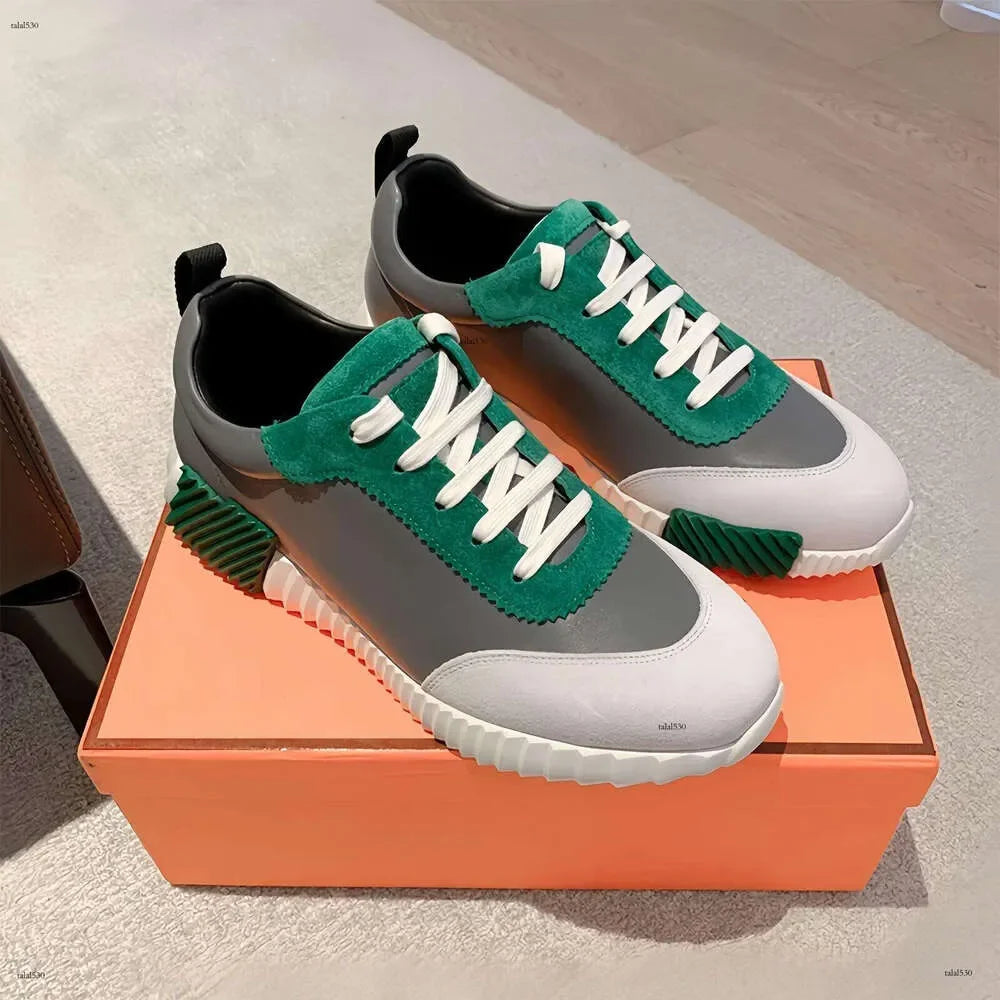 Designer Suede Casual Shoes Trainers Patchwork Men Bounce Women Sneaker luxury designer shoes Bouncing Breathable famous