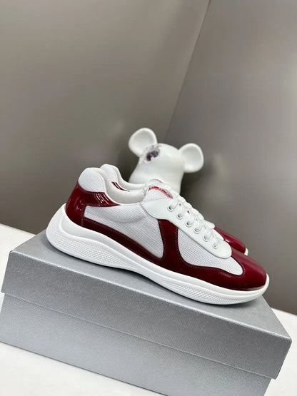 2025 Designer Styles Men's Leather Sports Casual Shoes First Layer Cowhide Platform Leather Shoes Fashion Trends