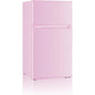 Compact 3.2 Cu.Ft Mini Fridge with Separate Freezer for Dorm Bedroom Office or Apartment 2-Door Design with 7-Level Temperature