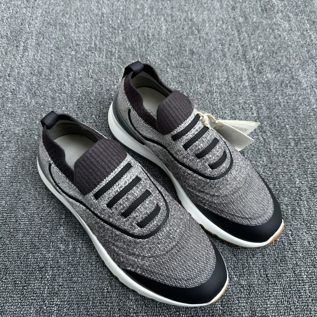 2025 New B-style Driving Men ShoesBreathable Comfort Round Toe Color Block Versatile Casual Sneakers Lightweight