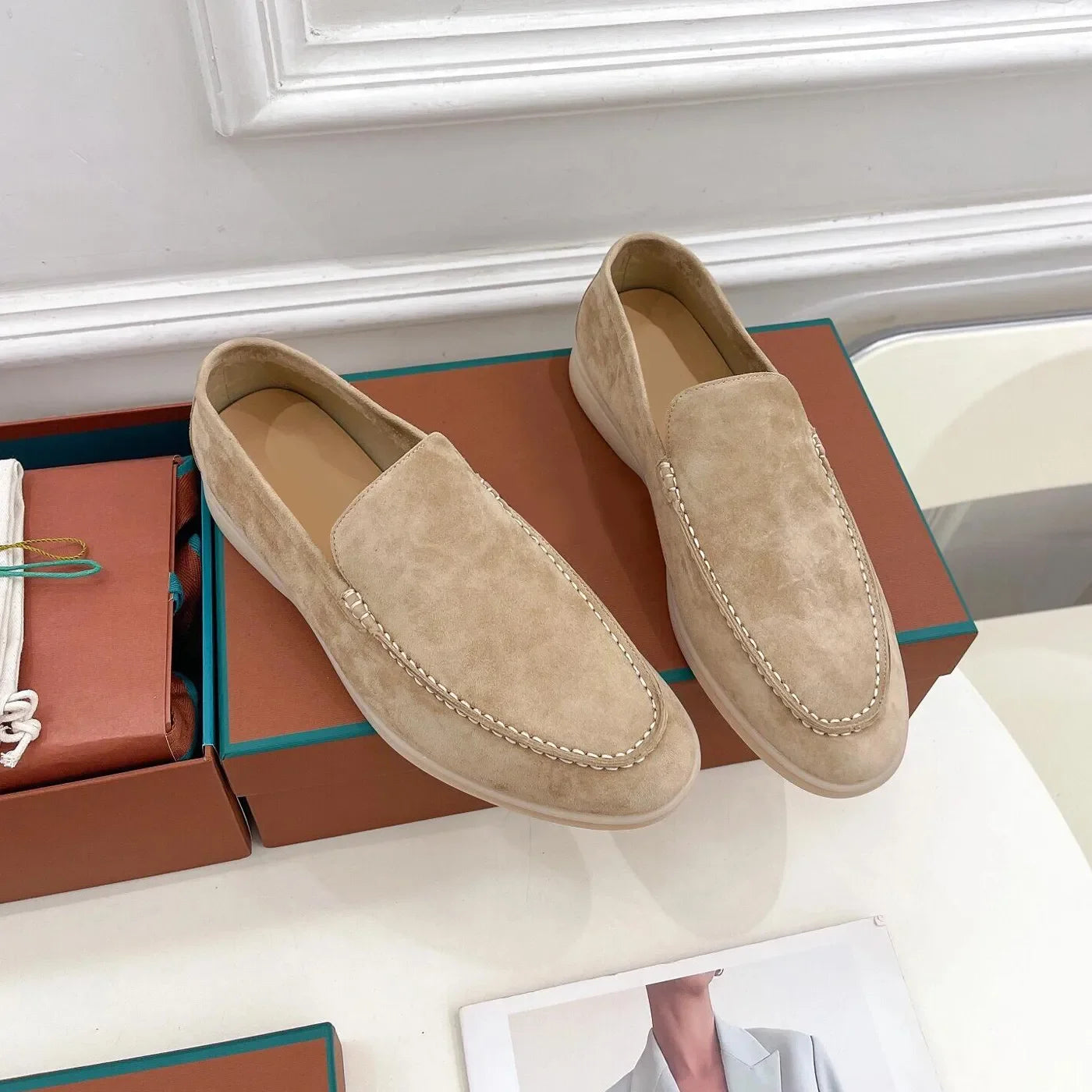 Lora Pianna Loafer Shoes Designer Famous Brand Slides Loafers Dress Shoes For Ladies Men Soft Rubber Sole Flat Luxury Casual
