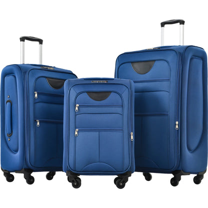 Softside Expandable 3PCS Luggage Set Lightweight Softshell Upright Suitcase with Spinner Wheels 22/26/30 Inch Travel Luggage