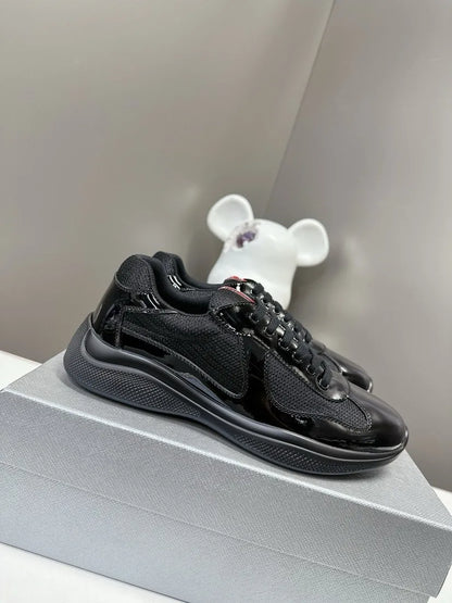 2025 Designer Styles Men's Leather Sports Casual Shoes First Layer Cowhide Platform Leather Shoes Fashion Trends