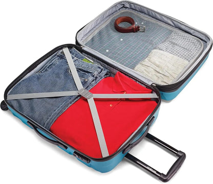 Expandable Hardside Luggage Set with Spinner Wheels, 2-Piece (20/24), Blue