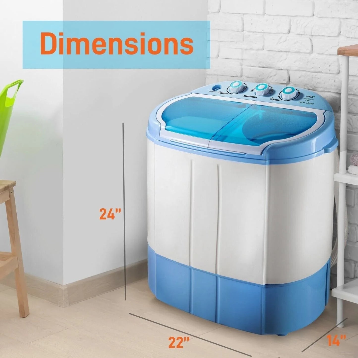 Compact & Portable Washer & Dryer, Mini Washing Machine and Spin Dryer