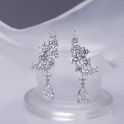 18K Gold Earring White Lab Grown Diamonds VS Quality Jewelry MSE-645