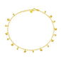 SISGEM 18K Real Gold Anklets for Women Yellow Gold Dangling Star Beads Ankle Bracelet Christmas Anniversary Jewelry Gift for He