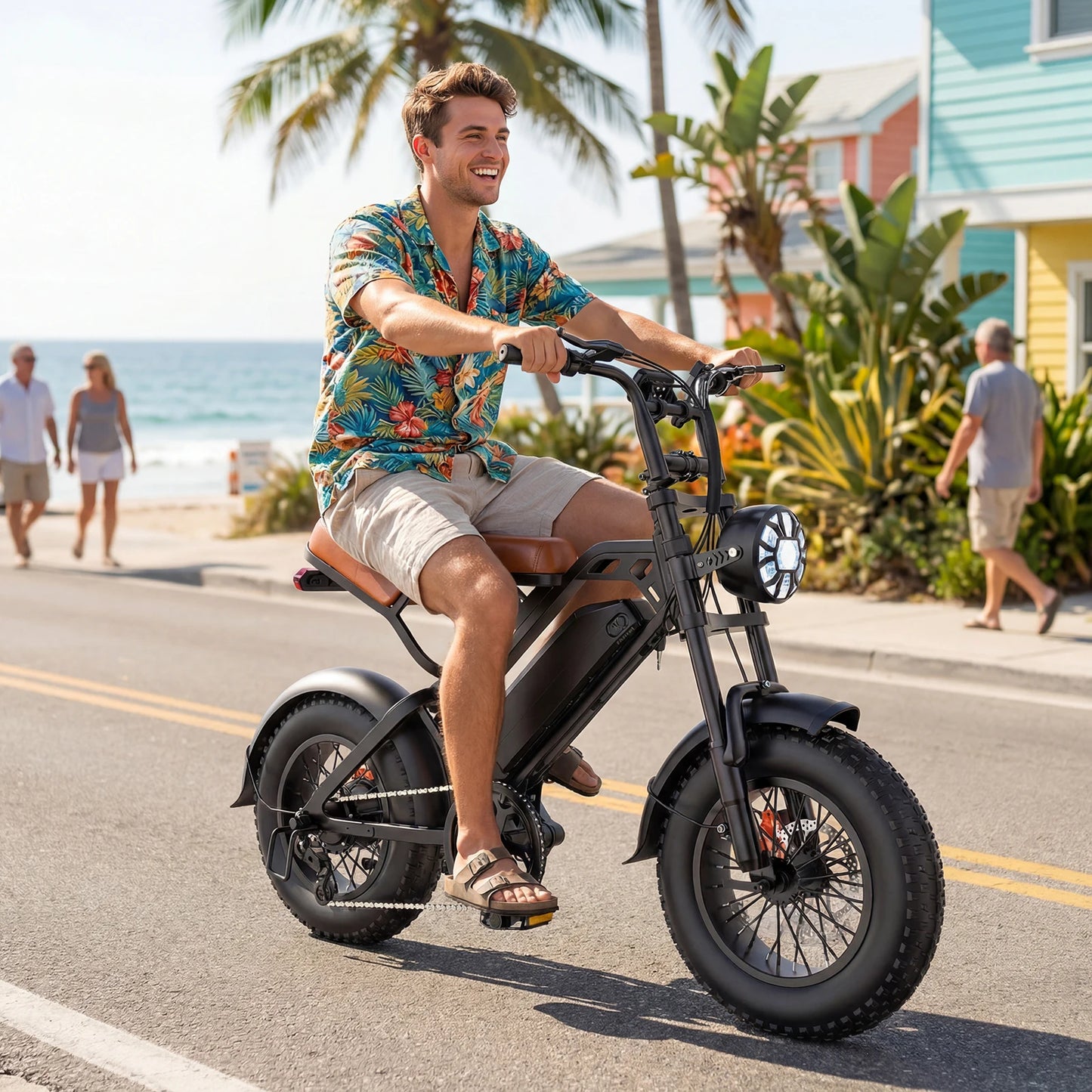 Fat Tire Electric Bike, 749W Peak Motor, 20-27.5MPH Max Speed, 48V 15.6-23.4AH Battery, for Urban Commuting & Outdoor Adventures