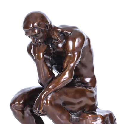 20cm Bronze The Thinker Statue by Rodin Famous Sculpture Replica Home Decoration