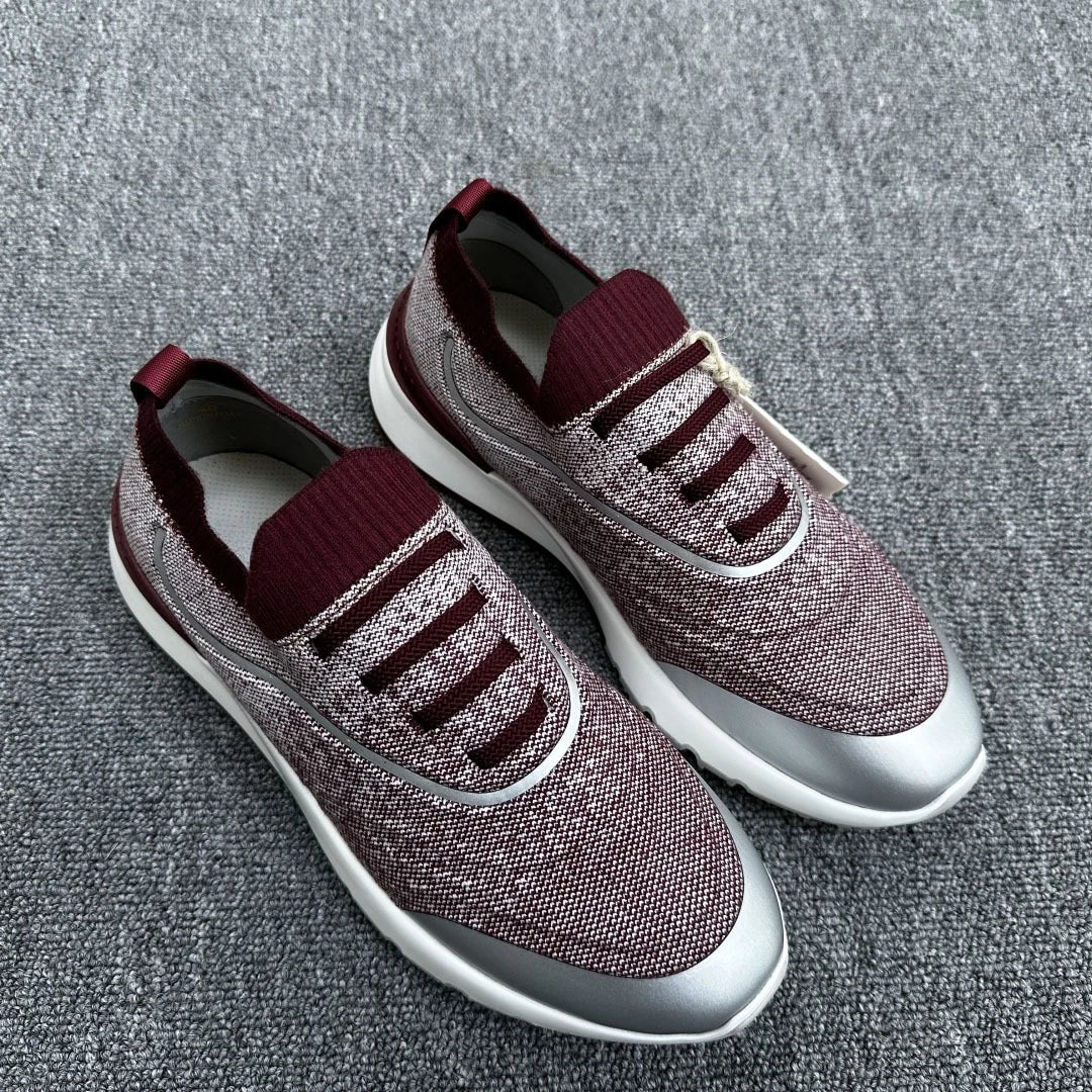 2025 New B-style Driving Men ShoesBreathable Comfort Round Toe Color Block Versatile Casual Sneakers Lightweight