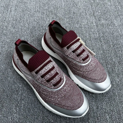 2025 New B-style Driving Men ShoesBreathable Comfort Round Toe Color Block Versatile Casual Sneakers Lightweight