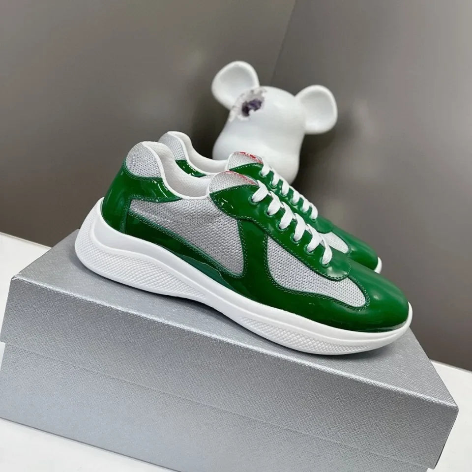 2025 Designer Styles Men's Leather Sports Casual Shoes First Layer Cowhide Platform Leather Shoes Fashion Trends