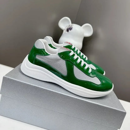 2025 Designer Styles Men's Leather Sports Casual Shoes First Layer Cowhide Platform Leather Shoes Fashion Trends