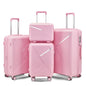4 Piece Expandable PP Luggage Sets 14 20 24 28 Inch Lightweight Durable Suitcase Double Mute Spinner Wheels TSA Lock