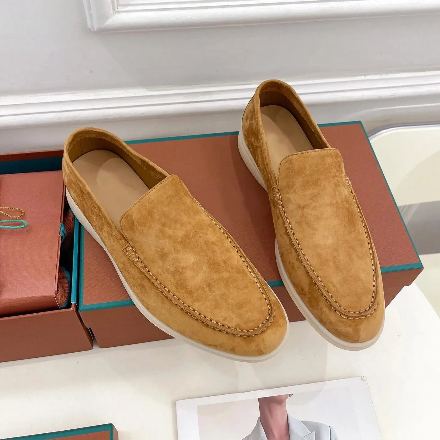 Lora Pianna Loafer Shoes Designer Famous Brand Slides Loafers Dress Shoes For Ladies Men Soft Rubber Sole Flat Luxury Casual