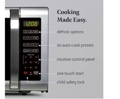 1.6 Cu. Ft. 1100-Watt Countertop Microwave Oven in Stainless Steel