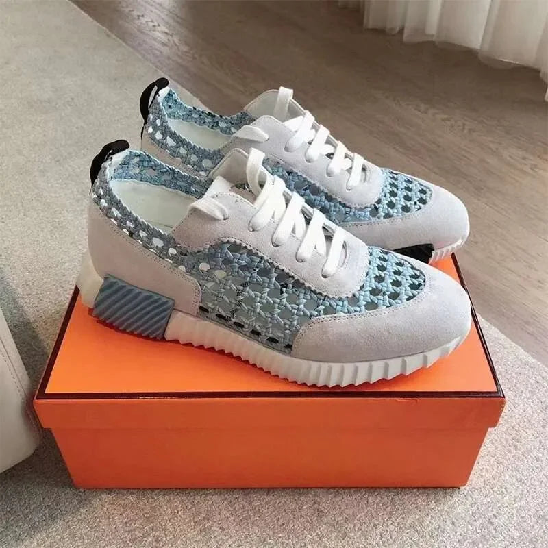 Designer Suede Casual Shoes Trainers Patchwork Men Bounce Women Sneaker luxury designer shoes Bouncing Breathable famous