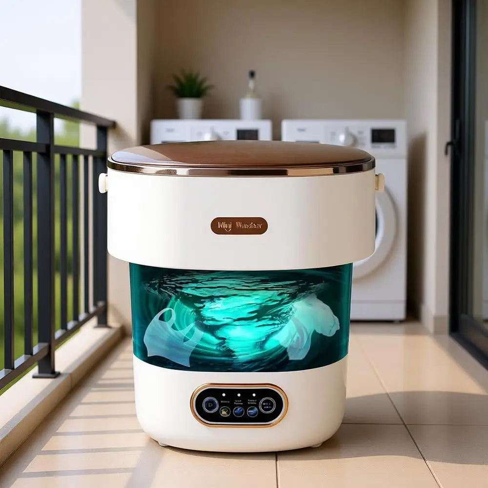 New Upgraded Portable Washing Machine 16L Mini Foldable Washer with UV-C Cleaning Ideal for Hotel, Home, Apartment and Camping
