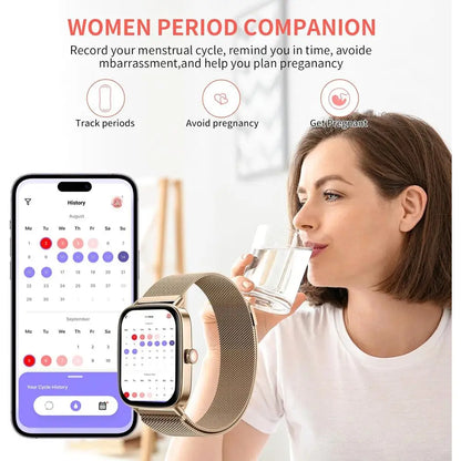 Smart Watch or Women(2 Bands), 1.85" HD itnsn with Call unction, IP68 Waterproo, 100+ Sport es, Blood Oxygen Monitor/ Heart Rate