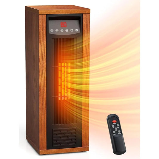 Infrared Space Heater 1500W PTC Portable Electric Heaters Fast Quiet Heating Tower Room Heater for Bedroom Office Home