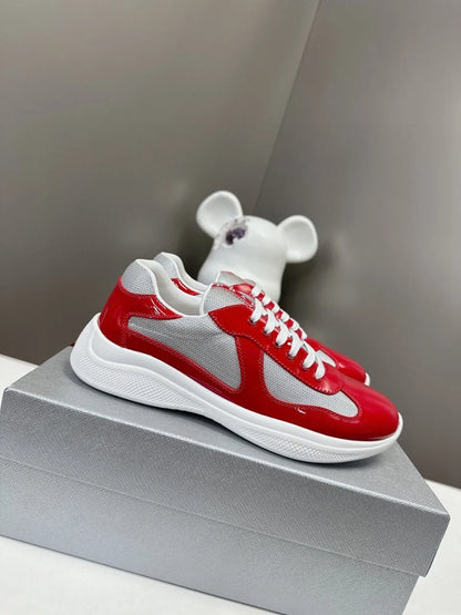 2025 Designer Styles Men's Leather Sports Casual Shoes First Layer Cowhide Platform Leather Shoes Fashion Trends