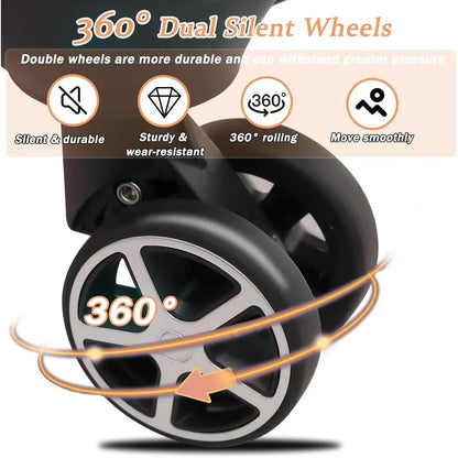 6-Piece Hardshell ABS Luggage Set with 8 Silent Spinner Wheels for Durable and Lightweight Travel
