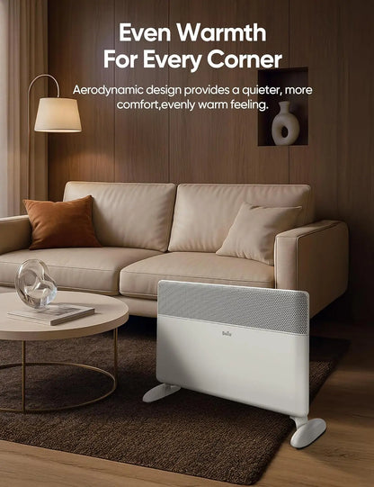 1500W Electric Convection Panel Heater for Large Room with Programmable Thermostat Wifi App Control Standing Wall Mount Smart Qu