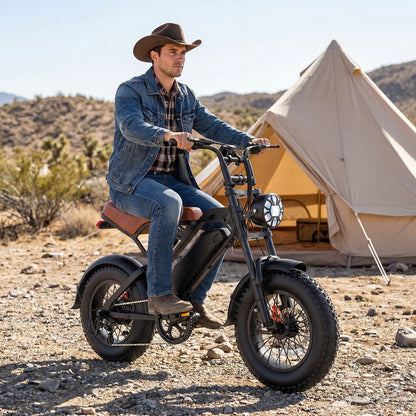 Fat Tire Electric Bike, 749W Peak Motor, 20-27.5MPH Max Speed, 48V 15.6-23.4AH Battery, for Urban Commuting & Outdoor Adventures
