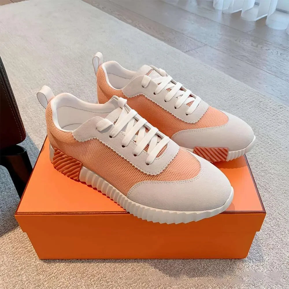 Designer Suede Casual Shoes Trainers Patchwork Men Bounce Women Sneaker luxury designer shoes Bouncing Breathable famous